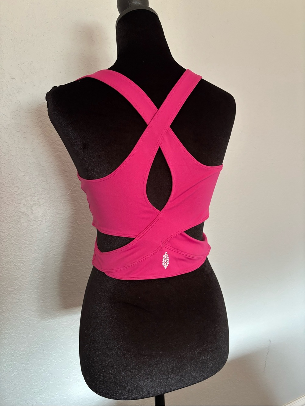 FP Movement by Free People Hot Pink Back It Up Crisscross Back Sports Bra NWOT